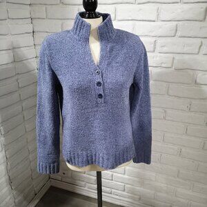 Sonoma Life & Style Ladies Size Large V-neck Purple Straight Fit Sweater